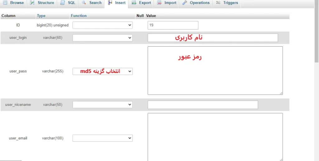 ویرایش نام کاربری و رمزعبور پیشخوان وردپرس