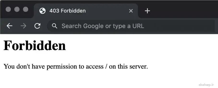نمایش صفحه ارور 403