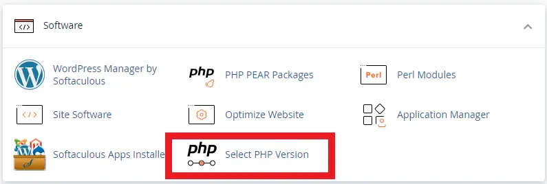 انتخاب بخش select php version برای رفع ارور 500 المنتور
