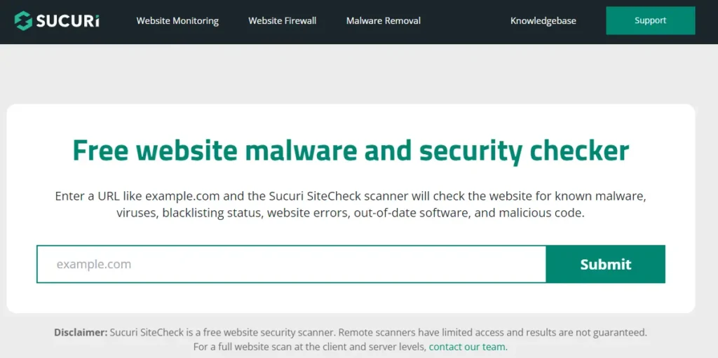 سایت سکوری جهت اسکن سایت وردپرسی