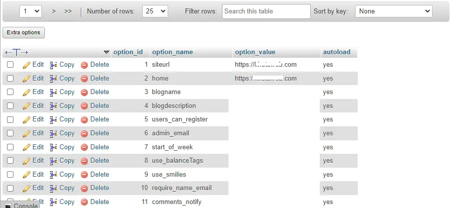 بررسی و بروزرسانی آدرس سایت و وردپرس در WP-OPTION