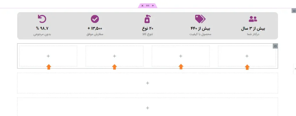 طراحی بخش مرکزی فوتر با المنتور