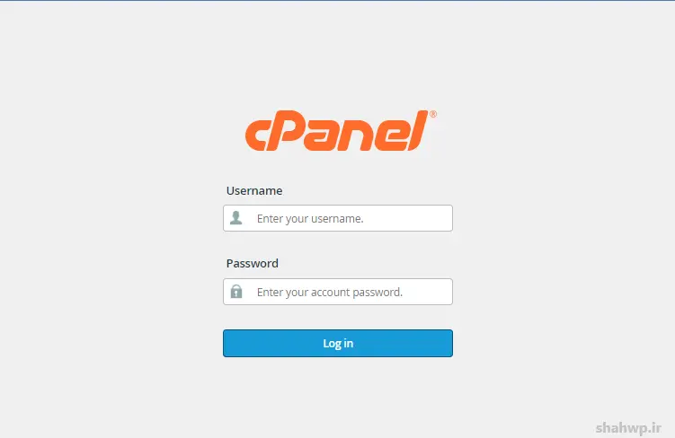صفحه ورود به سی پنل