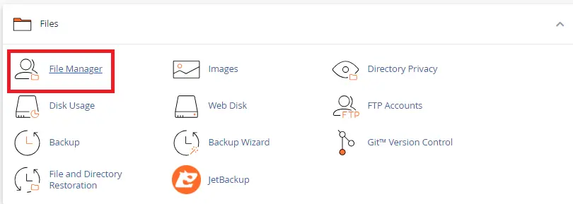 ورود به فایل منیجر هاست سی پنل
