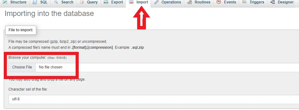 بازگردانی بکاپ دیتابیس در سایت وردپرس