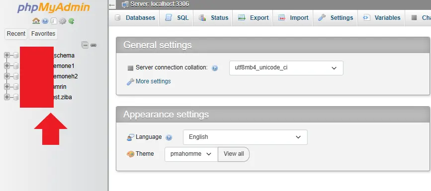 انتخاب دیتابیس و بررسی جداول دیتابیس