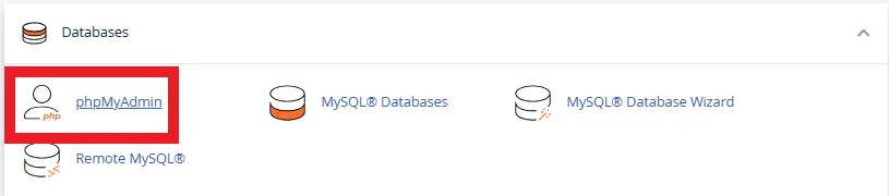 ورود به پایگاه داده وردپرس در سی پنل