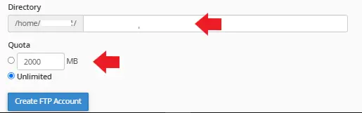 مسیر دایرکتوری و ذخیره سازی فضای ftp