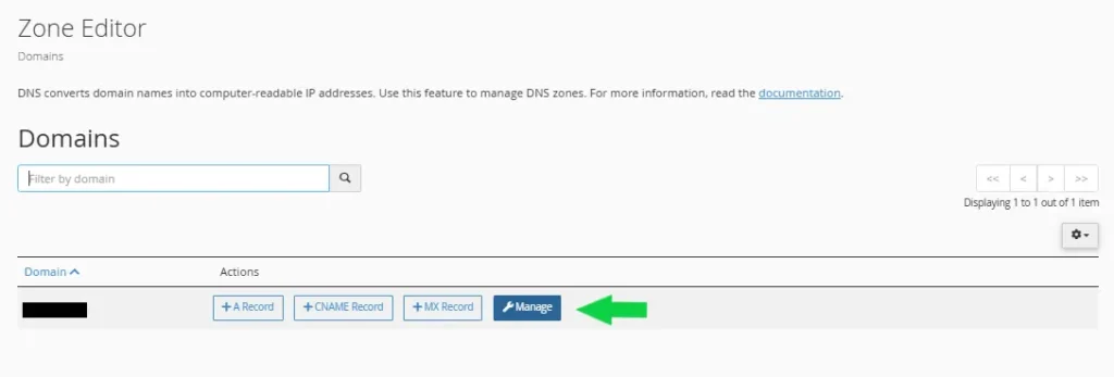مدیریت رکوردهای دامنه و dns در سی پنل