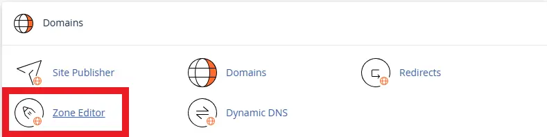 ورود به تنظیمات zone editor