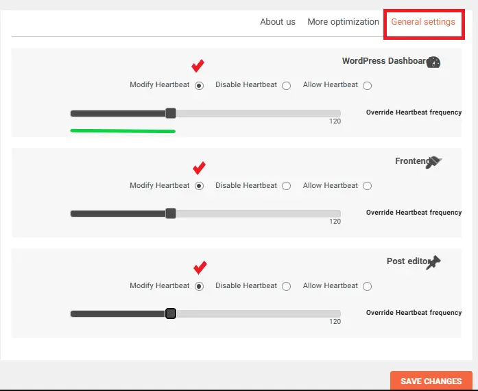 محدود کردن مصرف cpu از طریق heartbeat