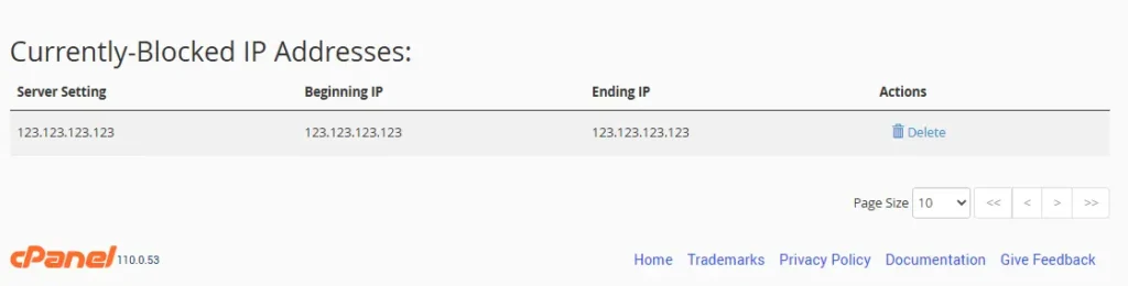 لیست آی پی های مسدود